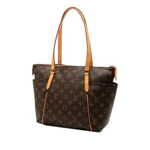Louis Vuitton Bag Handbag Monogram Shoulder Leather Brown Totally